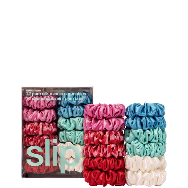 Slip Pure Silk minnie scrunchies - sundown
