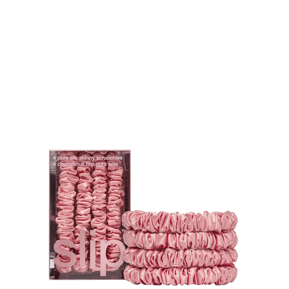 Slip Pure Silk Skinny Scrunchies - Rose Image 1
