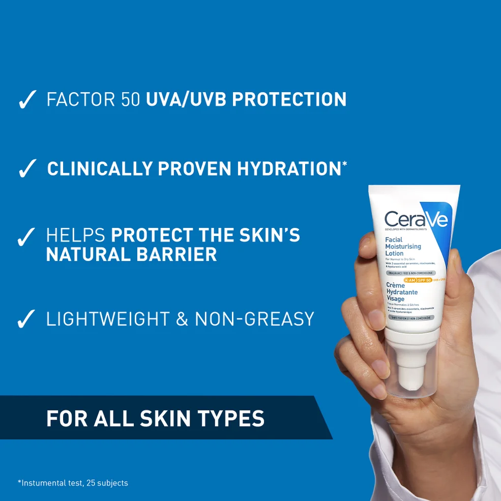 CeraVe Day & Night Facial Routine?: Hydrating Cleanser, SPF and Moisturiser Set Image 1