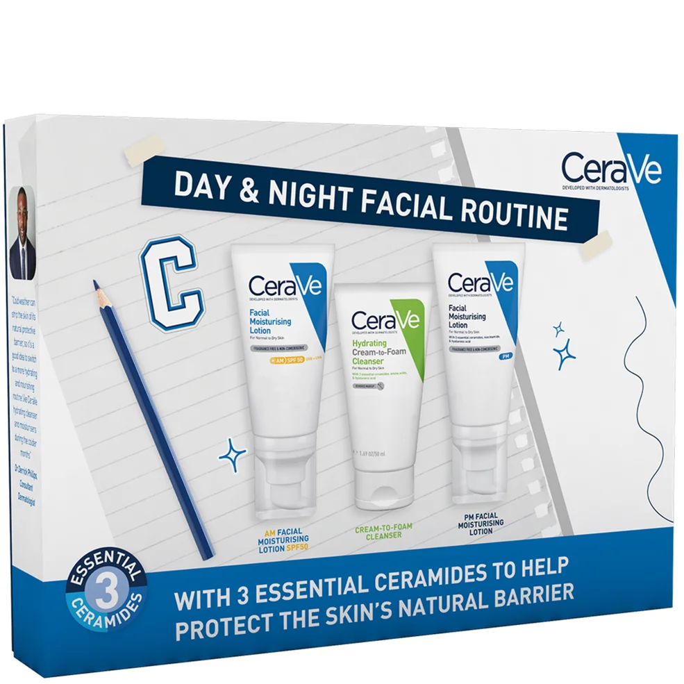Cerave Nighttime Routine CeraVe Day & Night Facial Routine?: Hydrating Cleanser, SPF and ...