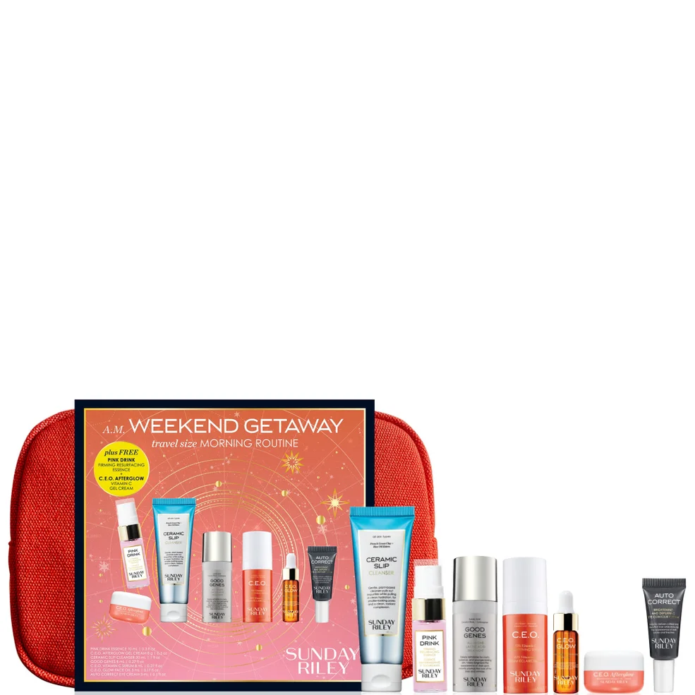 Sunday Riley A.M. Weekend Getaway Travel Size Morning Routine | Cult Beauty