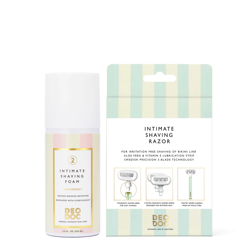 DeoDoc Razor Green + DeoDoc shaving foam Fresh Coconut Image 1