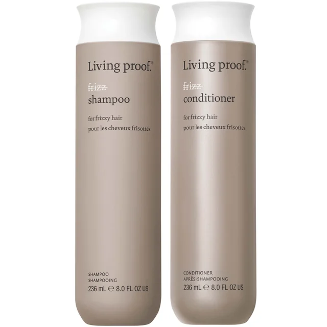 Living Proof No Frizz Shampoo and Conditioner Bundle for Frizz Control, Smoothness and Shine