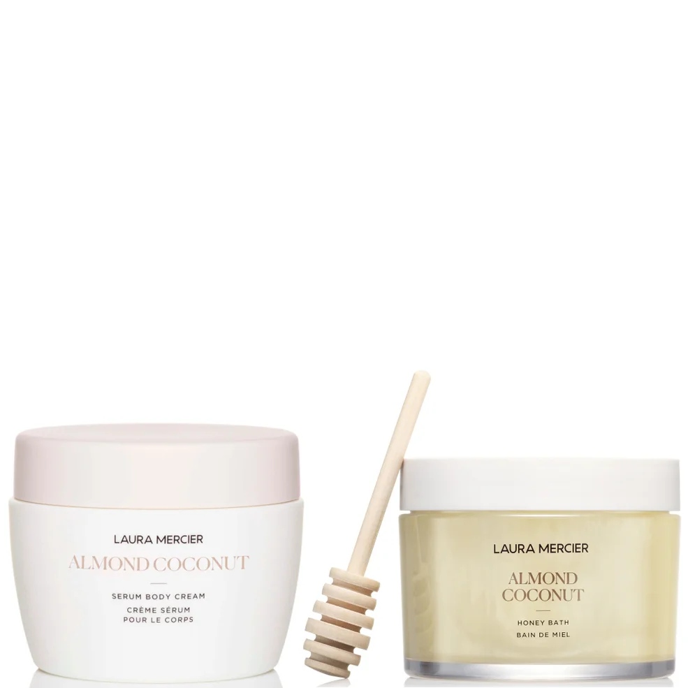 Laura Mercier Honey Bath 250ml - Almond Coconut + Almond Coconut Serum Body Cream 200ml Image 1