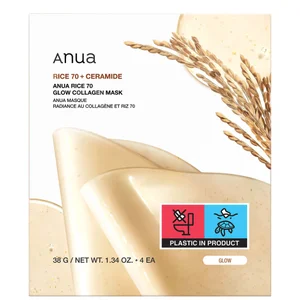 Anua Rice 70 Glow Collagen Mask (4 Sheets) 38g - undefined undefined