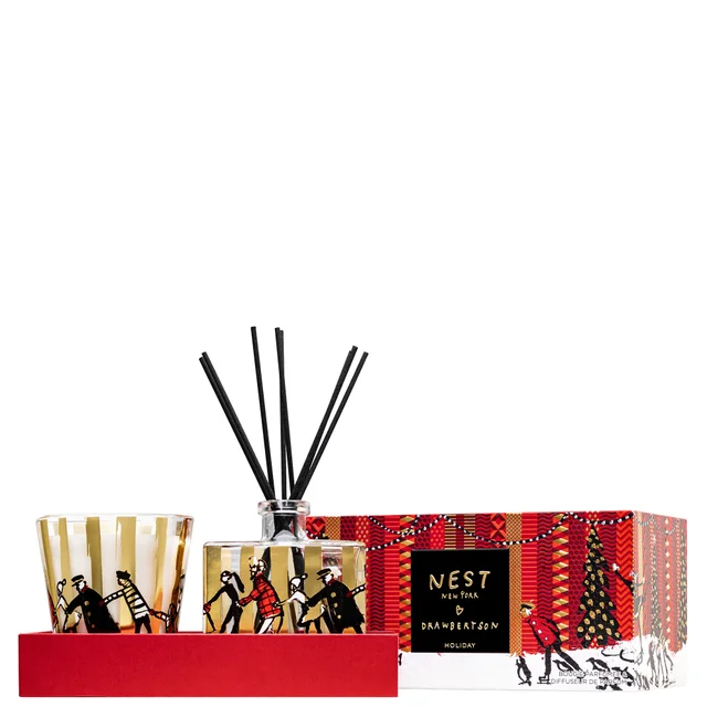 NEST New York  Drawbertson Holiday Classic Candle & Diffuser Set