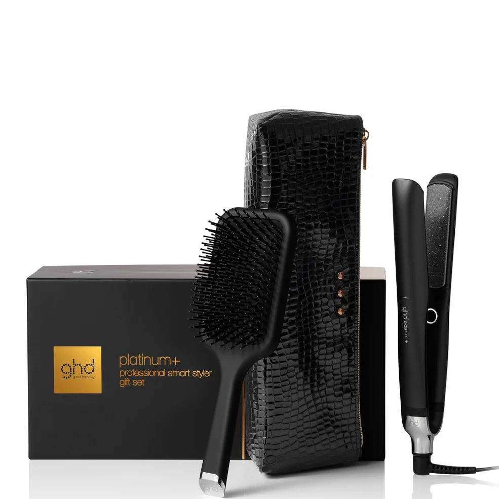 ghd Platinum+ Styler gift set with paddle brush and styler bag Image 1