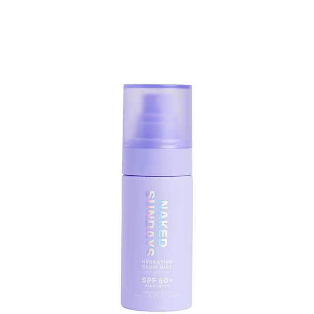 Naked Sundays SPF50+ Hydrating Glow Mist Setting Spray Sunscreen 50ml