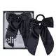 slip pure silk hair bow - black