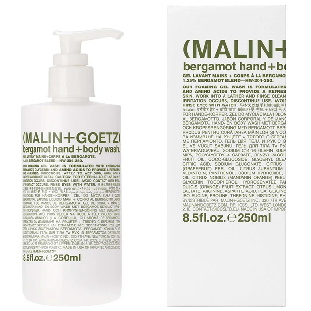 Malin & Goetz Bergamot Hand + Body Wash 250ml