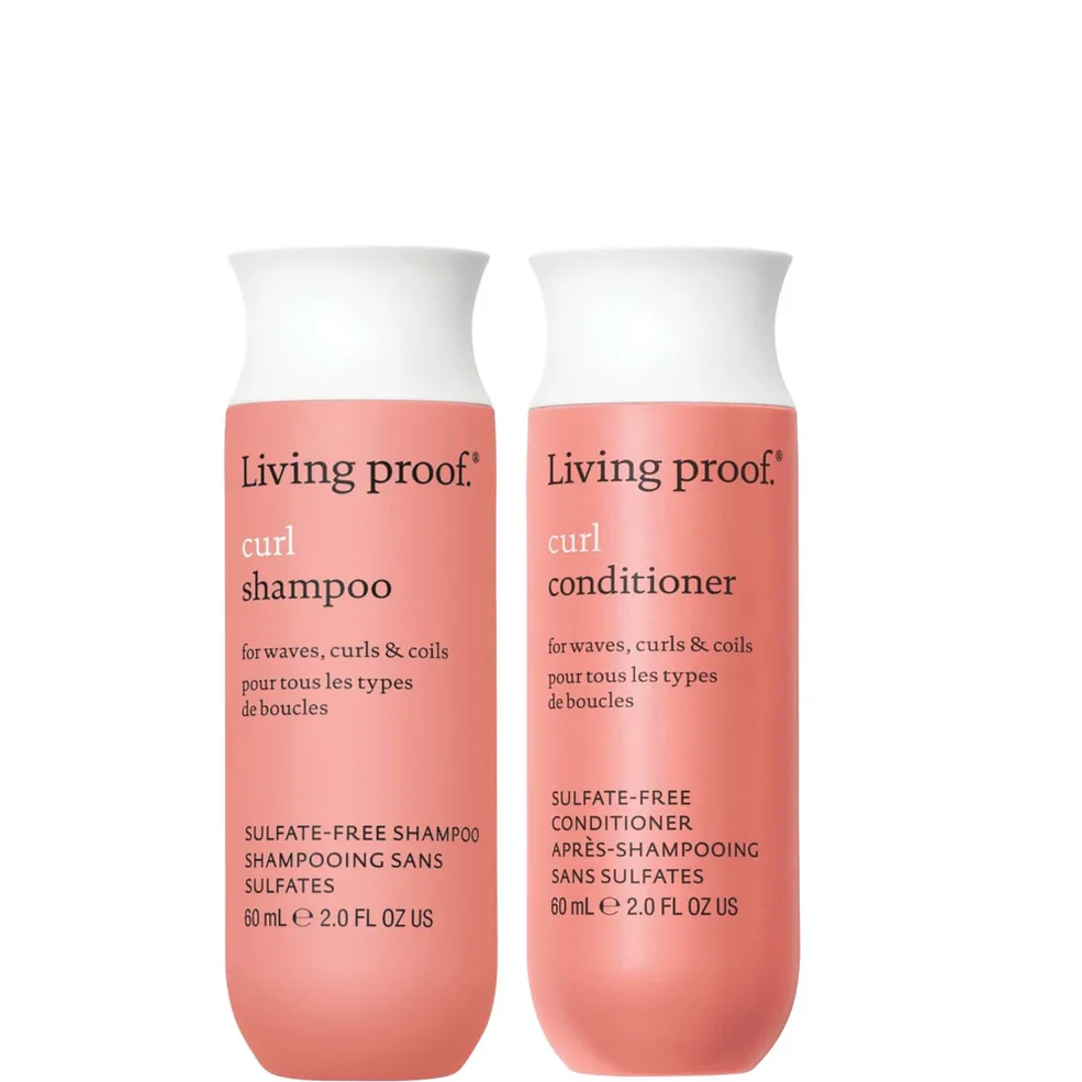 Living Proof Curl Shampoo and Conditioner Travel Size Bundle for Stronger, Hydrated, Healthier Looking Curls Image 1