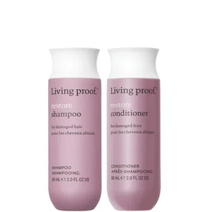 Living Proof Restore Shampoo and Conditioner Travel Size Bundle for Damage Repair, Strengthening and Shine - undefined undefined