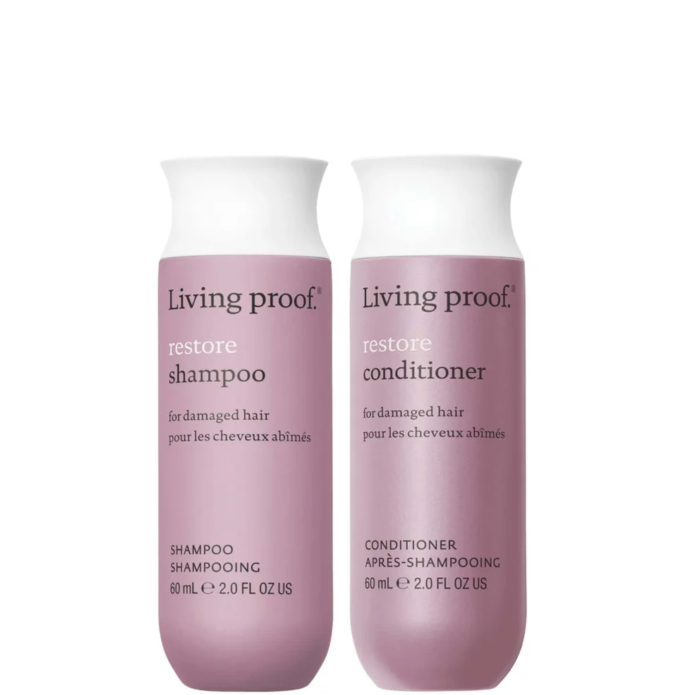 Living Proof Restore Shampoo and Conditioner Travel Size Bundle for Damage Repair, Strengthening and Shine Image 1