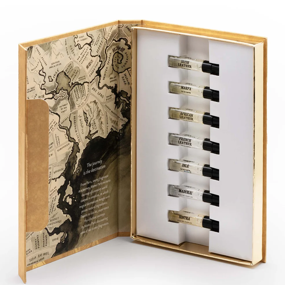Memo Paris EDP Discovery Set 7 x 1.5ml Gift Him: Odeon, Madurai, Ithaque, Marfa, Irish Leather, African Leather, French Leather Image 1