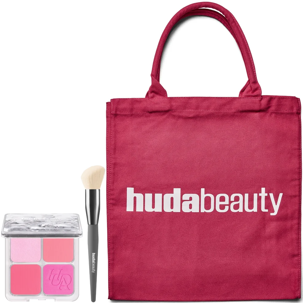 HUDA BEAUTY Blush & Glow Essentials Bundle and Tote Bag (Various Shades) Image 1