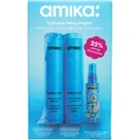 amika Hydration Heavyweights Hydrating Wash + Care Set 610ml